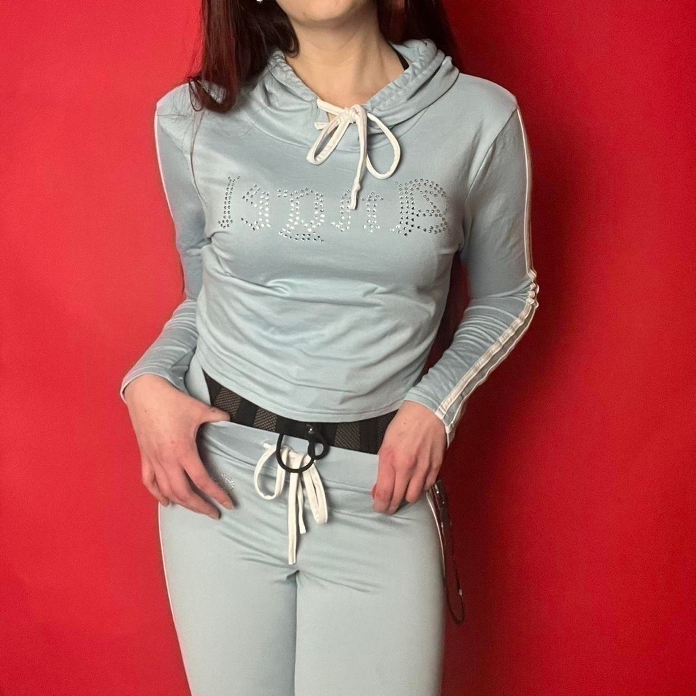 Pastel blue “angel” tracksuit 🖤🤍